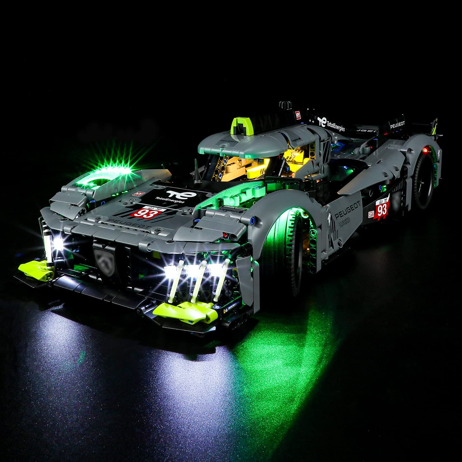 BRIKSMAX LED Lighting Kit for Technic Peugeot 9X8 24H Le Mans Hybrid Hypercar - Compatible with Lego 42156 Building Blocks - Model Not Included - Image 1
