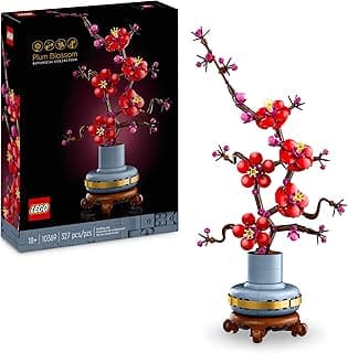LEGO LEGO Botanicals Les Fleurs de Prunier - Plante Artificielle à Offrir - Set de Construction pour Adulte - Décoration intérieure à Exposer - Activité relaxante pour Femme et Homme 10369