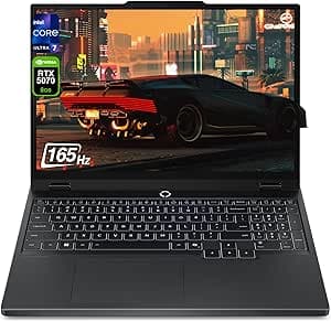 Lenovo Legion 5 Gaming Laptop, Intel Core Ultra 7-255HX, 64GB DDR5 RAM, 2TB PCIe SSD, 15.1" WQXGA Display, Nvidia GeForce RTX 5070, QWERTZ RGB 24-Zone Keyboard, Windows 11 Home