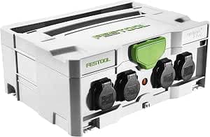 Festool Systainer 101184310 SYS Power Hub IP44 with 5 Sockets 396 x 296 x 157.5 mm, 1 Piece, 101184310