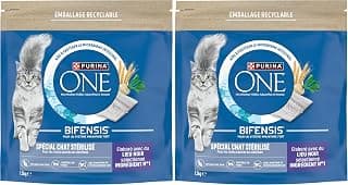 PURINA ONE SPÉCIAL Chat STÉRILISÉ Croquettes Lieu Noir 1,5kg (Lot de 2)