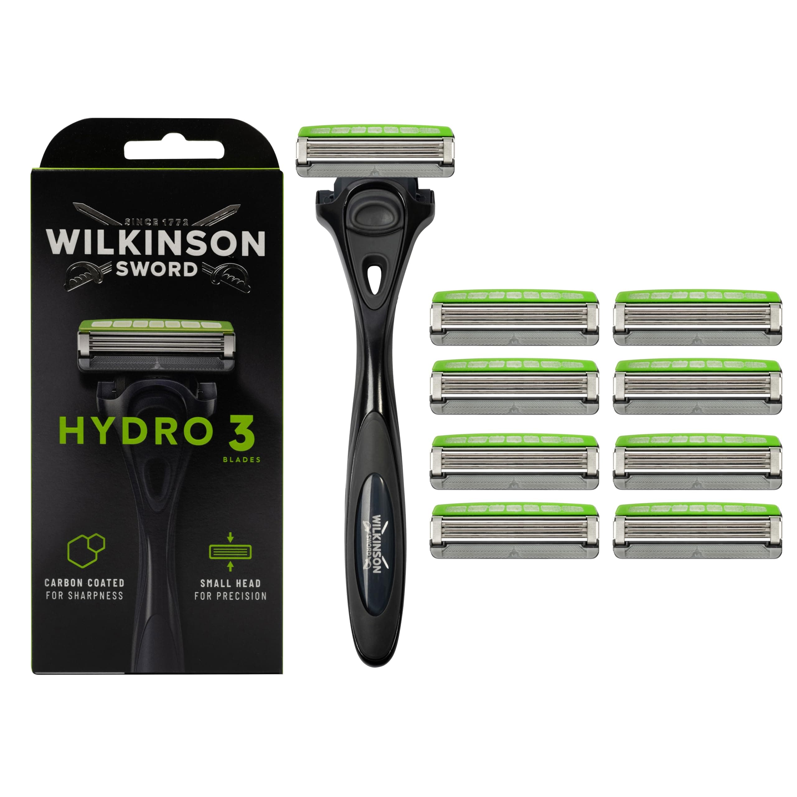 Wilkinson Sword Hydro 3 Skin Protection Value Razor + 8 Replacement Blades
