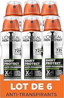 L'Oréal L'Oréal Paris Men Expert Shirt Protect Anti-Fingerprint Deodorant Spray - 150 ml - Pack of 6