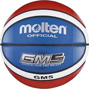 Molten BGMX5-C Basketball - Red/White/Blue, Size 5