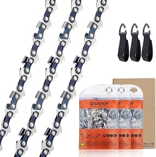 Husqvarna Savior Lot de 3 Chaînes de Tronçonneuse Faible Rebond .325" 72 maillons 1,3 mm 45 cm Compatible avec Husqvarna, Dolmar, Ryobi et Oregon