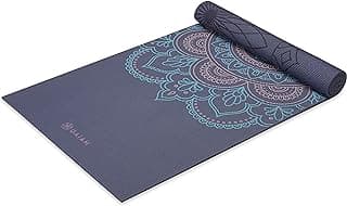 Gaiam Yoga Mat - Premium 6 mm Print Reversible Extra Thick Non Slip Exercise & Fitness Mat for All Types of Yoga, Pilates & Floor Workouts (68 x 24 x 6 mm Thick)