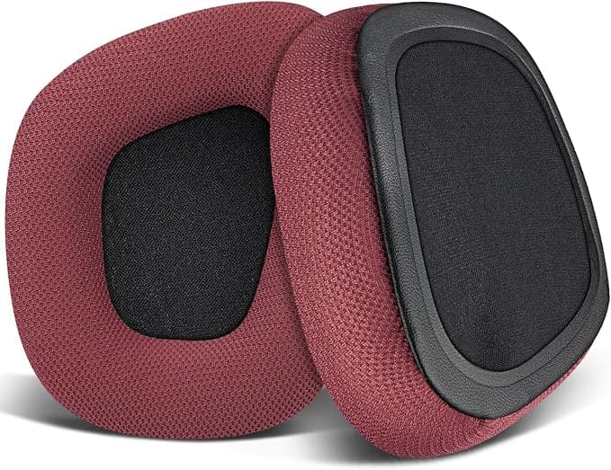 SOULWIT Mesh Fabric Foam Cushion Ear Pads for Corsair Void/Void Pro/Void Elite/Surround Wired & Wireless RGB USB Gaming Headsets with Noise Isolation Foam, Added Thickness - Image 1