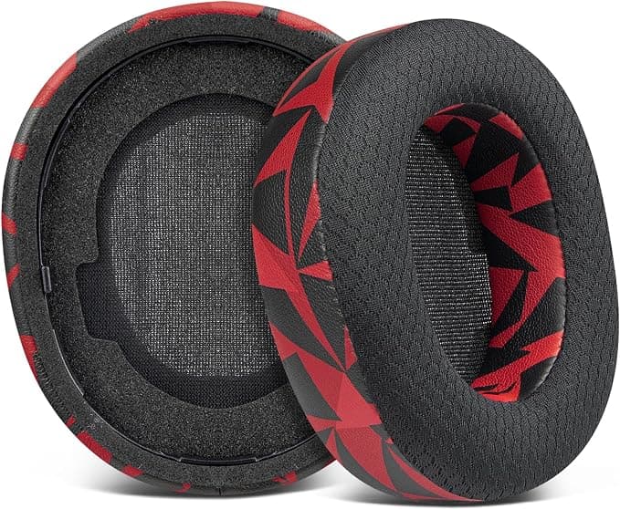 SOULWIT Foam Cushion Pads for Steelseries Arctis Nova Pro Wireless Headphones, Earpads with Durable Mesh Fabric and High Density Foam for Sound Insulation, Thickness Added - Image 1