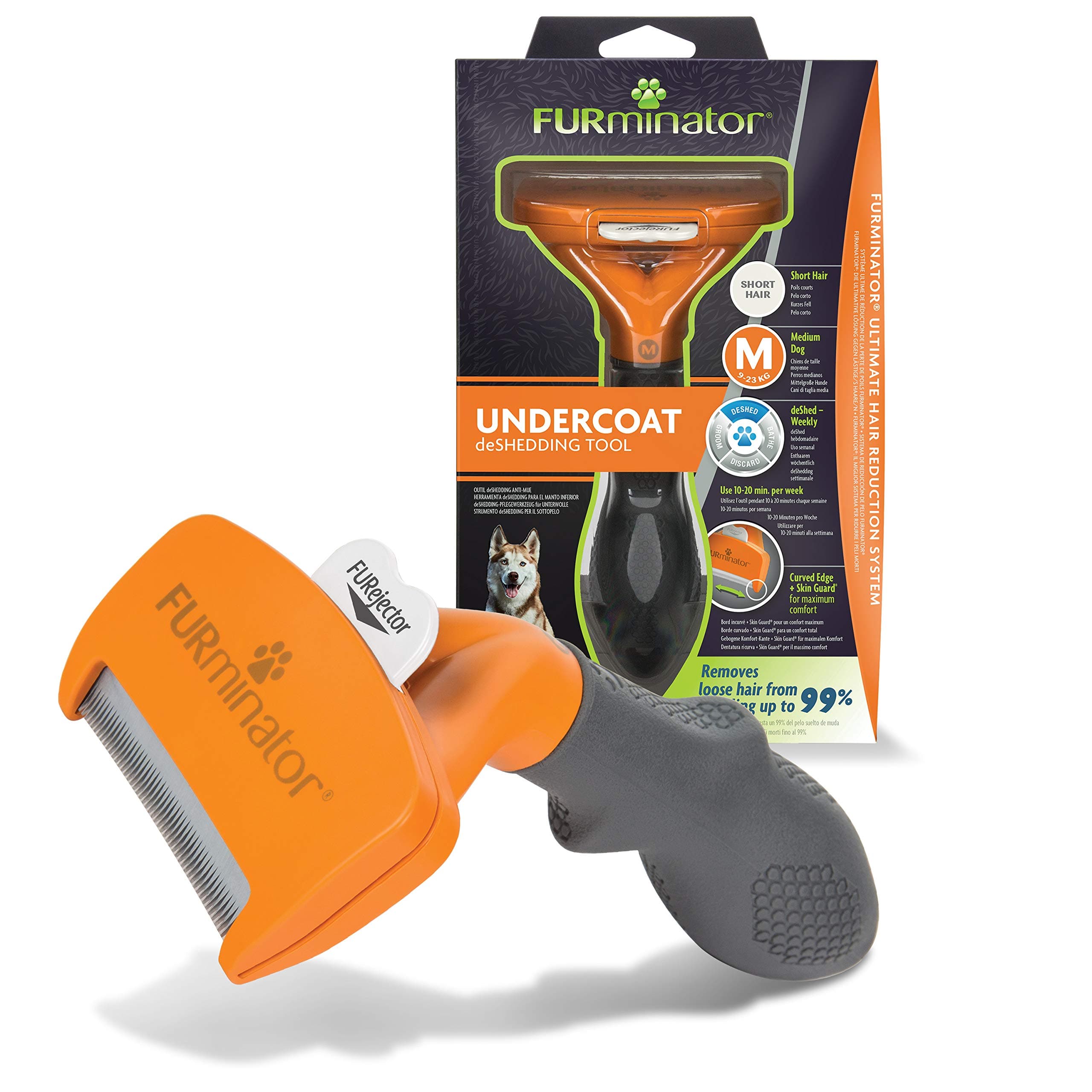 FURminator Undercoat DeShedding Tool for Dogs M Short Hair - Image 1