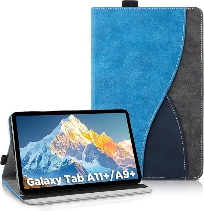 Case for Samsung Galaxy Tab A11+ Plus / A9 Plus 11 Inch (2025/2023) - PU Leather Protective Case Cover with Stand Function/Wallet Case for Galaxy Tab A11+ Tablet (Blue) - Image 1