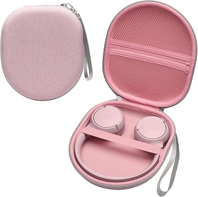 XANAD Hard Carrying Case for JBL Tune 520BT / Sony WH-CH520 / Beats Studio Pro/Solo 4 / Studio3 / Solo 3 Magnetic Slot Headphone Case (Pink)