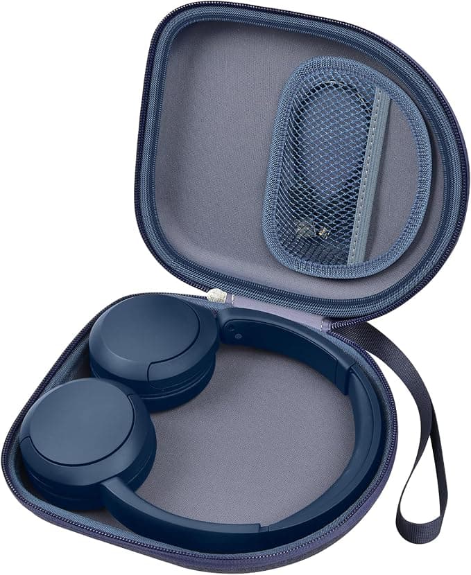 Headphone Case Compatible with Sony WH-CH520 Wireless Headphones, On-Ear Bluetooth Over-Ear Headphones with Microphone, Noise Cancelling, USB Cable for Work, Black (Box - Image 1