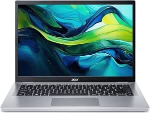 Acer Aspire 14 AG14-22P-R909, 14 Inch WUXGA IPS 60 Hz Laptop (AMD Ryzen 5-7520U, 16GB RAM, 512GB SSD, AMD Radeon Graphics, Windows 11 Home), Silver, French AZERTY Keyboard