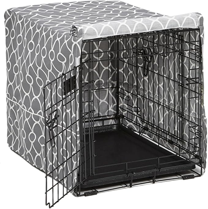 MidWest MidWest Homes for Pets CVR-24T-GY Dog Crate Cover with Teflon Protective Fabric, Dog Crate Protector Cover Fits MidWest and New World 24" Long Crates