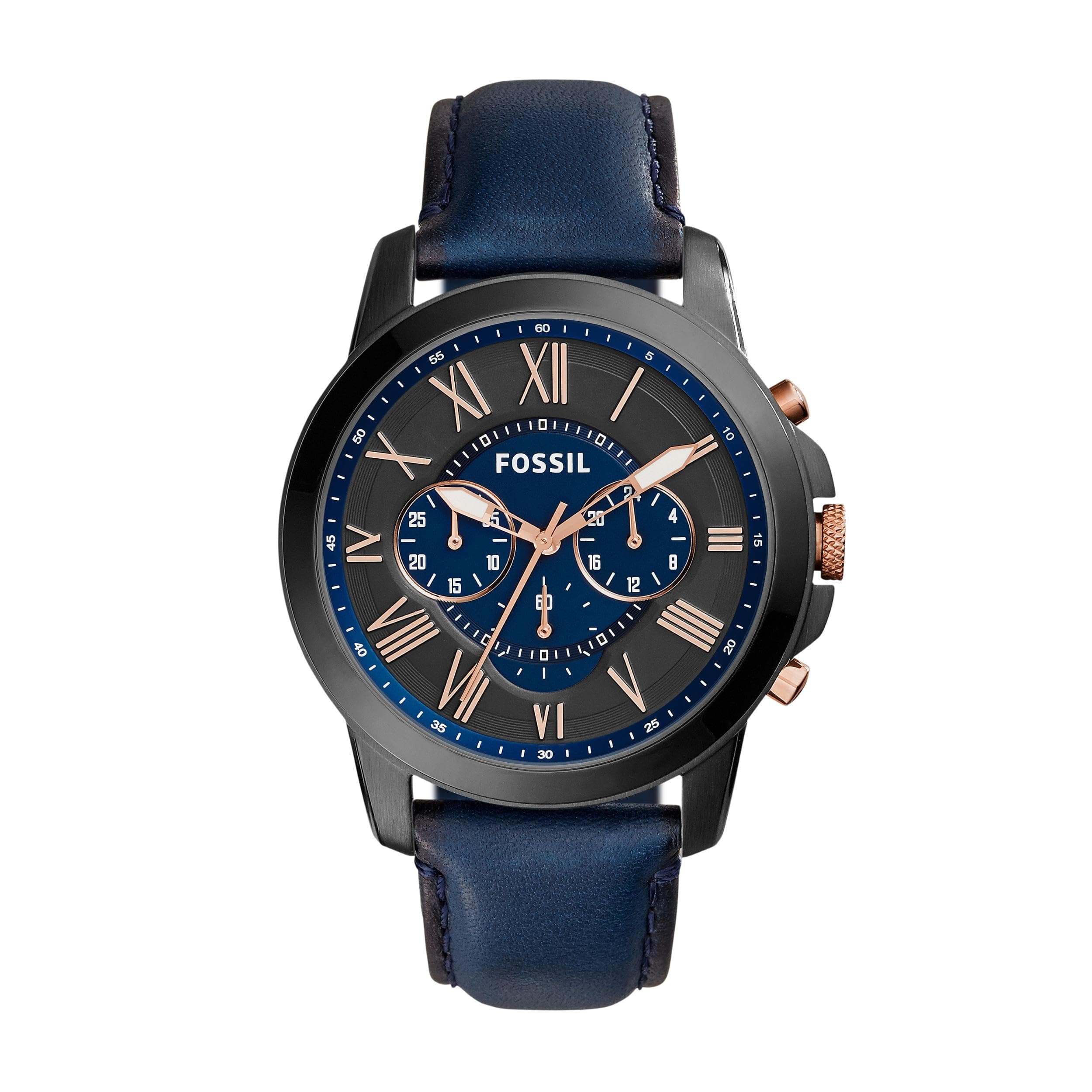 Fossil Montre pour Homme Grant, Taille de boîtier de 44 mm, Mouvement Chronographe à Quartz, Bracelet en Cuir véritable - Image 10