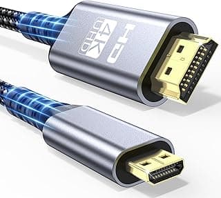 Câble Micro HDMI vers HDMI 1m, 4K@60Hz Câble Micro HDMI 2.0 avec Ethernet, 3D, HDR, ARC Compatible avec Raspberry Pi 5/4, GoPro Hero 8/7/6/5, Sony, Moniteur, Ordinateurs Portables
