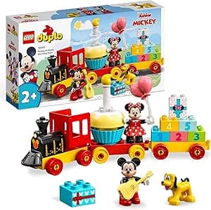 LEGO 10941 DUPLO Disney Le Train d’Anniversaire de Mickey et Minnie Jouet pour Enfant de 2 ans et plus avec Train et Figurines