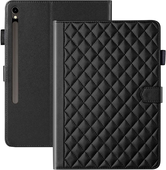 Case for Samsung Galaxy Tab S10 FE+ 13.1 Inch 2025 Business PU Leather Tablet Case for Galaxy Tab S10 FE Plus Con Portafolio Supporto Funzione Black - Image 1