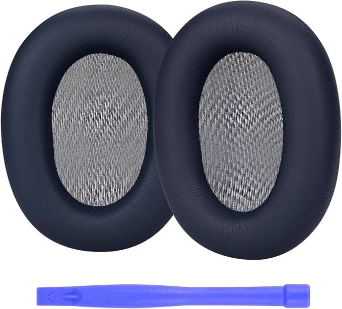 Replacement Ear Pads for Sony WH-1000XM6 Noise Cancelling Headphones by MMOBIEL - Memory Foam and Protein PU Cushion Headphone - Replacement Ear Pads - Blue - Image 1