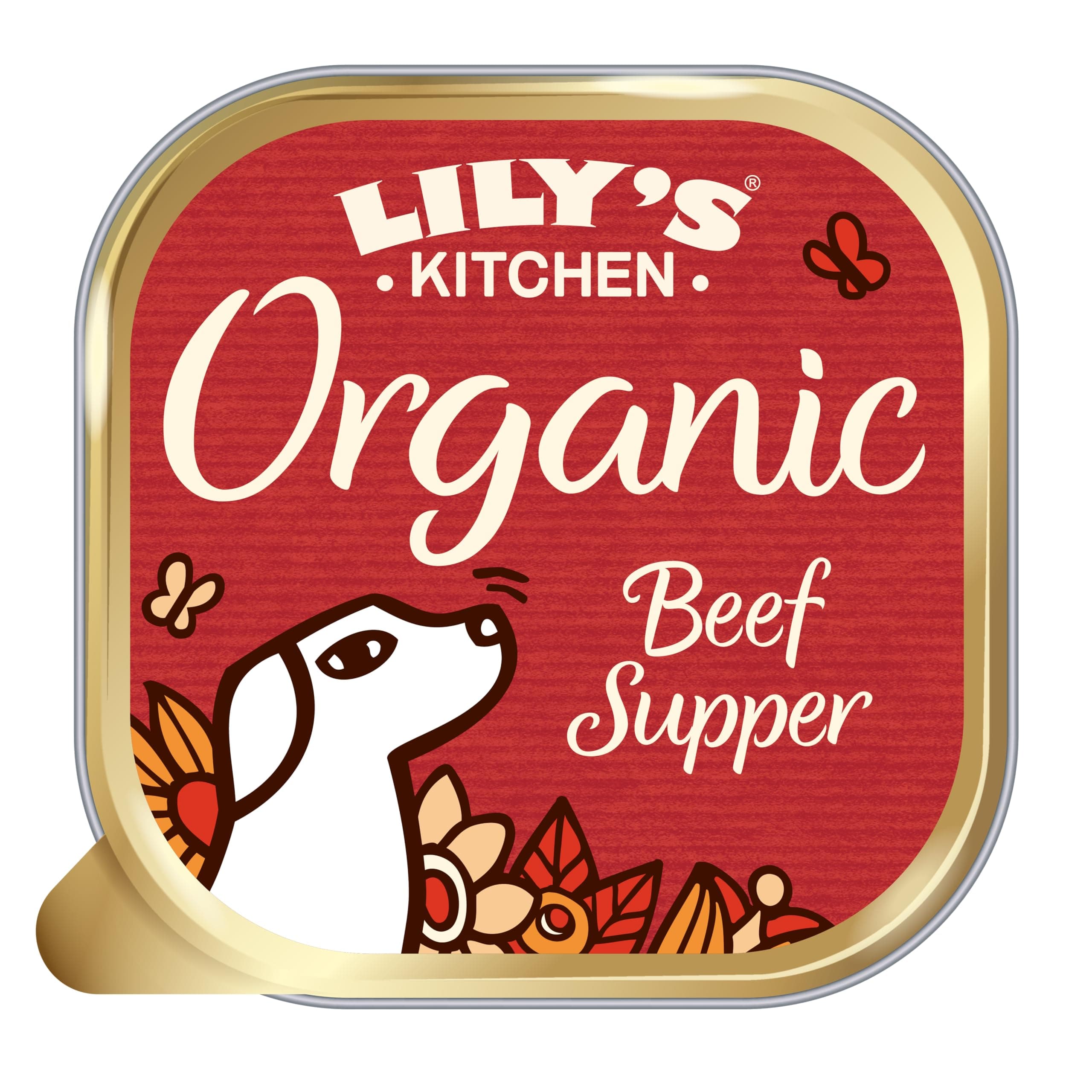 Lily's Kitchen Made from natural ingredients Wet Food Tray for Adult Dogs Organic Beef 11 x 150 g
