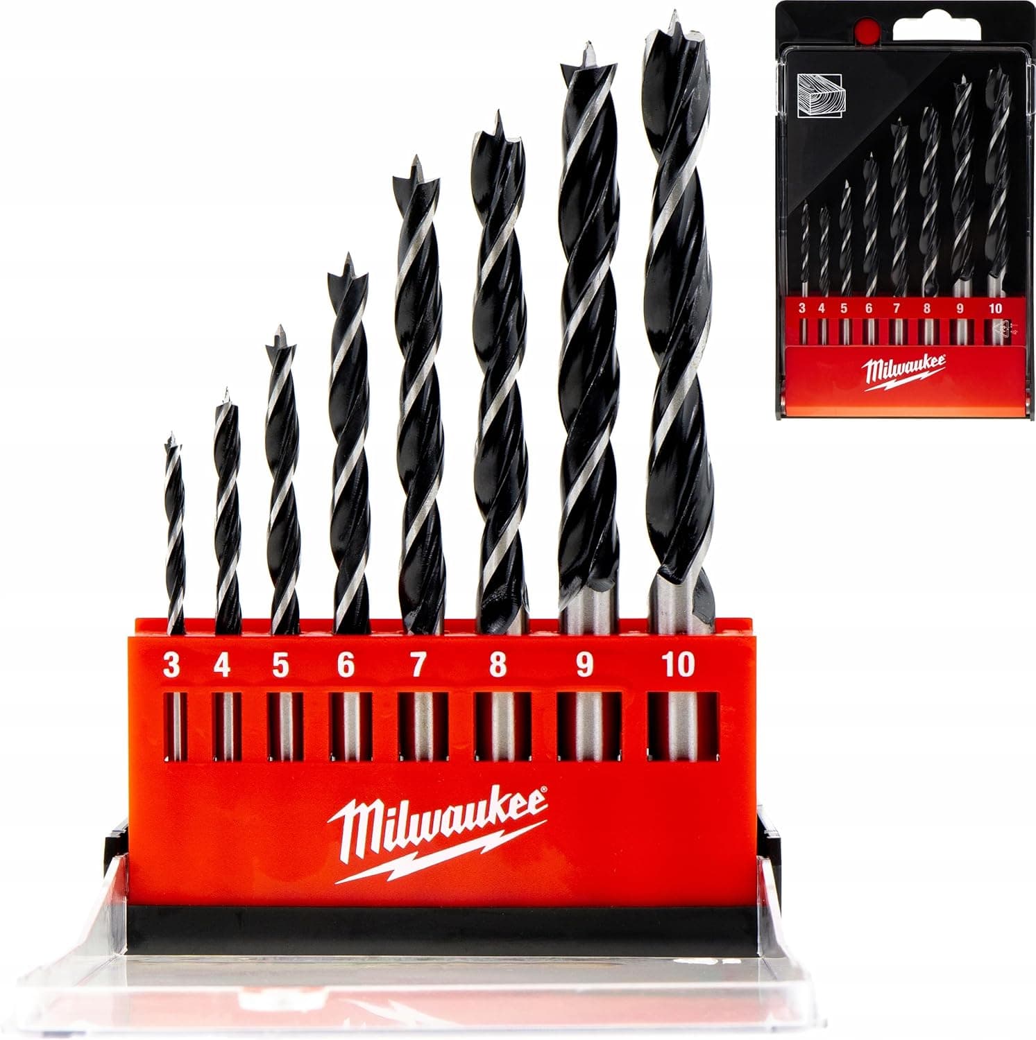 Milwaukee 4002395371259 4932352466 Wood Drill Bit Set 8 Pieces - Image 1