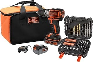 BLACK+DECKER 18V Impact Driver, 2 Speed, Brushless Motor, 13mm Chuck, LED, 2 Batteries, 50 Accessories, Charger, Storage Bag, BL188ME2SA-QW