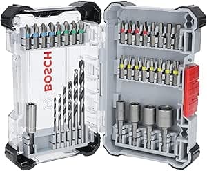 Bosch 35 x Set of Metal HSS Drill Bits and Extra Hard Screwdriver Bits 35 Pieces (197 x 110.5 mm, Professional Accessory for Drills/Rotary Screwdrivers)