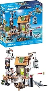 PLAYMOBIL | Pirates | Port Pirate avec Prison de Corsaires | Figurines de Pirates | Jouets de Pirates | Jouet pour Enfants dès 4 Ans | 71792