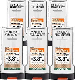 L'Oréal Men Expert L'Oréal Men Expert Hydra Energetic Gel Douche Extreme Sport -3.8°c Sensation de Fraîcheur - Lot de 6 x 300ml