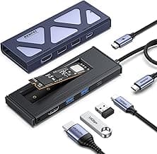 BENFEI Hub USB-C 6-en-1 avec Boîtier SSD M.2 NVMe, Ports USB 3.2 10 GB/s (2×USB-A + 1×USB-C), Charge PD 100W, HDMI 4K@60Hz – Compatible MacBook Pro/Air, iPad Pro, Dell XPS, Surface Pro