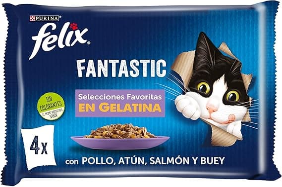 Felix PURINA FELIX Fantastic Favorite Selections in Gelatin, Brown, M, Men's