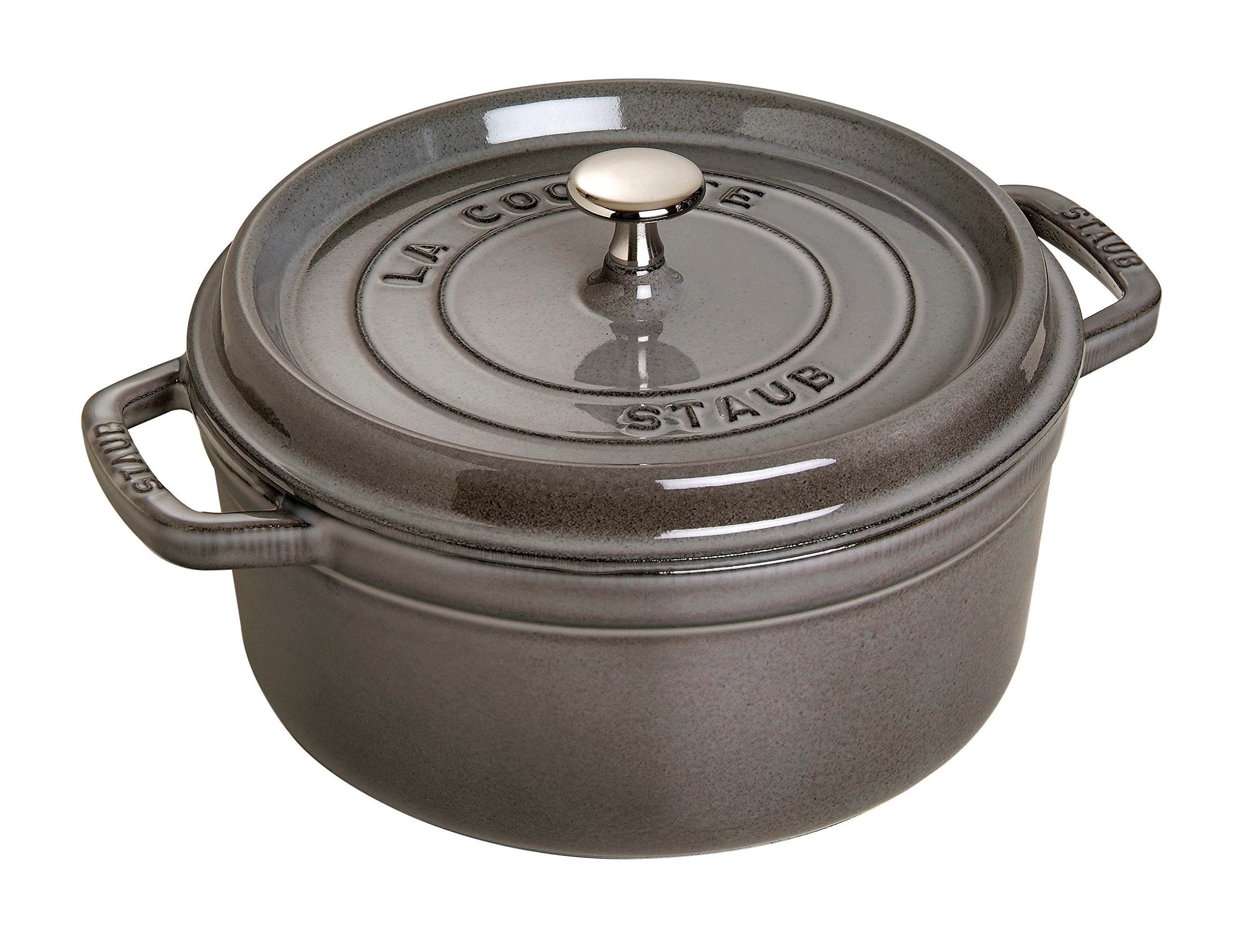 STAUB Casserole 3.8 L Round Cast Iron Baking Dish - Image 1