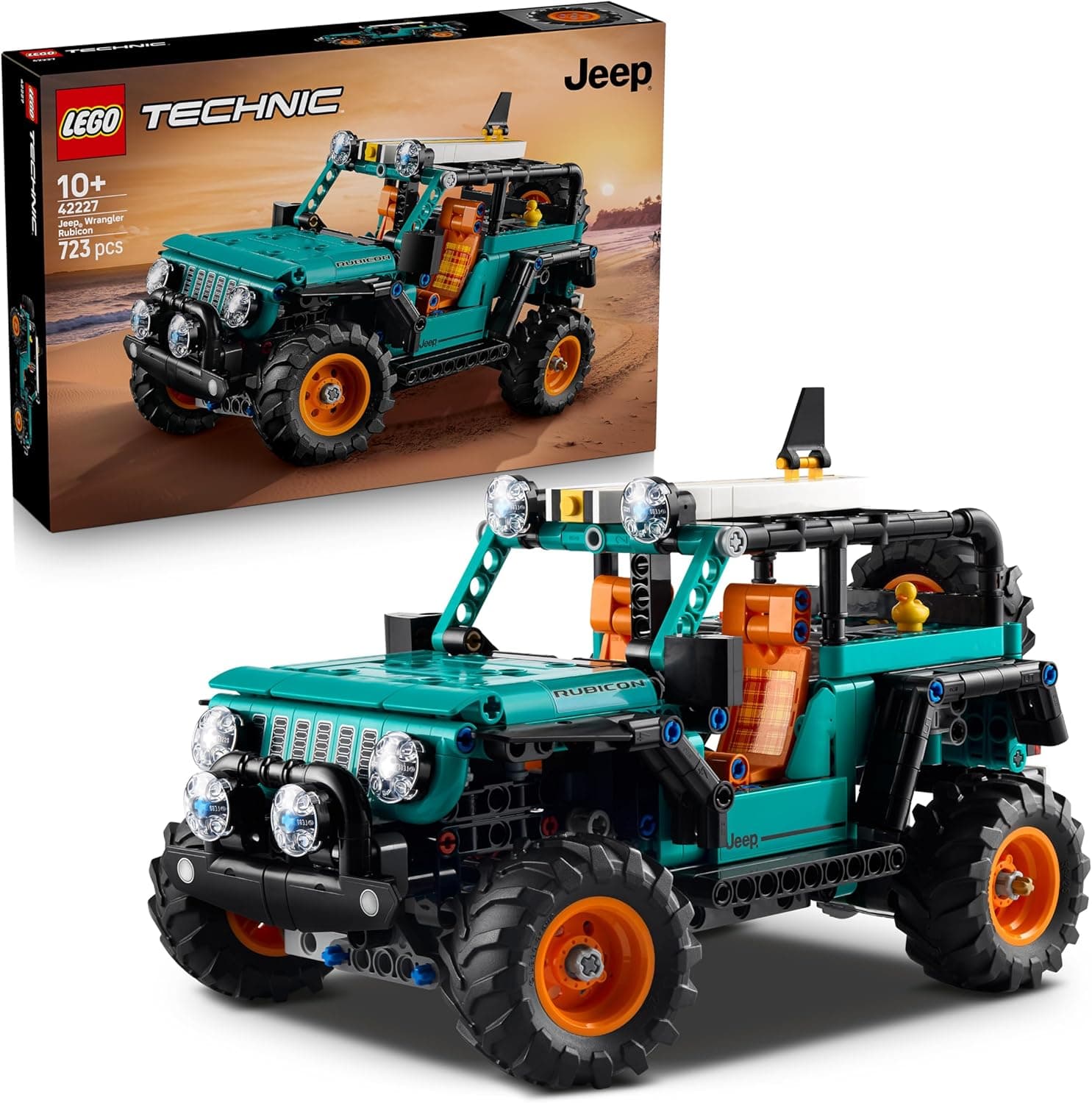 LEGO LEGO Technic SUV Jeep Wrangler Rubicon - Jouet Voiture - Maquette de 4x4 avec Moteur V6, Direction & Suspension - Idée de Cadeau d'anniversaire STEM pour Garçon dès 10 Ans 42227