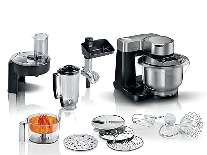 Bosch Bosch 7 in 1 Stand Mixer MUMS2VM40G 7 Speeds Dough Hook Whisk Beater Mixer Blender Juicer Grinder 900W Black