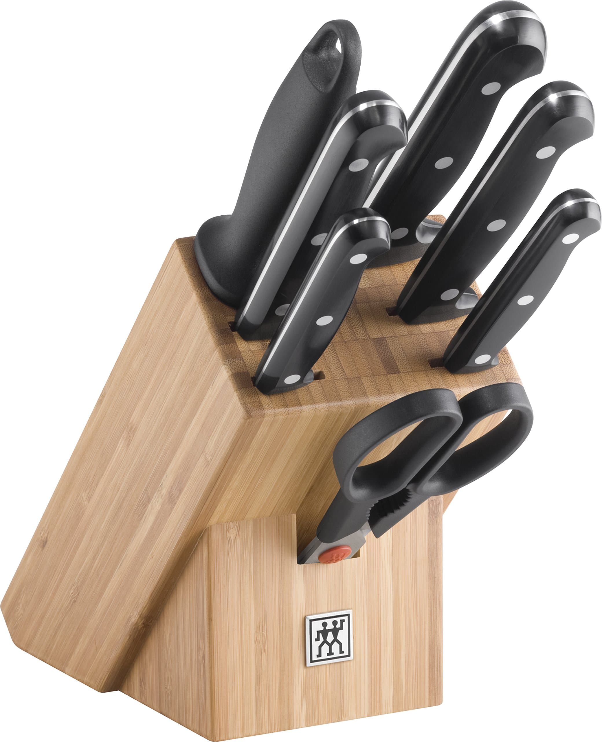 ZWILLING Knife Block (8 pieces), Stainless Steel, 28 x 12 x 32 cm, Black, Twin Chef Series 2