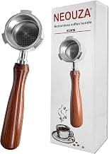Espresso Bottomless 51mm Filter Holder Compatible with DeLonghi Dedica EC680/EC685/EC785/EC820/EC850/EC860 Smeg Coffee Maker, Stainless Steel, Premium Rosewood