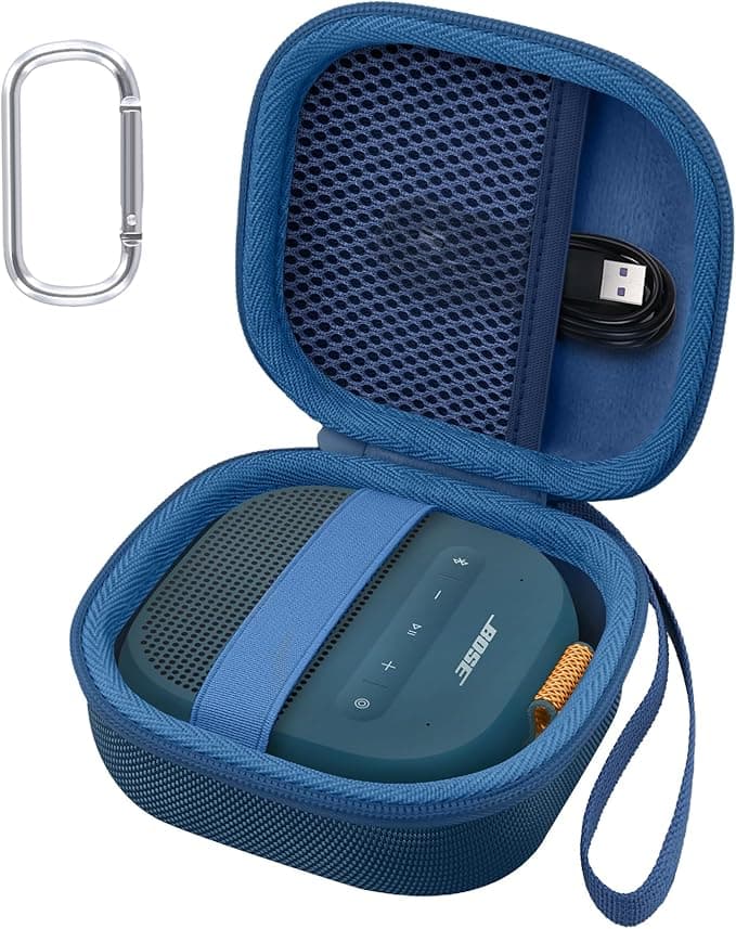 Bose Aenllosi For Bose New Portable Bluetooth Speaker SoundLink Micro 2nd Gen Hard Carrying Case, Case Only, Navy Blue