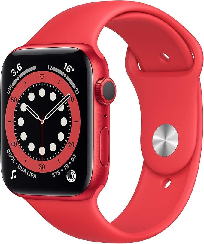 Apple Watch Series 6 (GPS, 44MM) Aluminum Case (PRODUCT)RED with Sport Strap (PRODUCT)RED (Refurbished) - Image 1