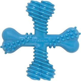 chew bones and dental toy for aggressive chewers, X-shaped bones, beef flavour - Large - fits large dogs up to 23 kilos