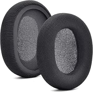 Arctis 3/5/7/9 Replacement Black Fabric Ear Pads Compatible with SteelSeries Arctis 3 / Arctis 5 / Arctis 7 Arctis 9 / Arctis 1 / Arctis Pro Lossless Wireless Gaming Headset