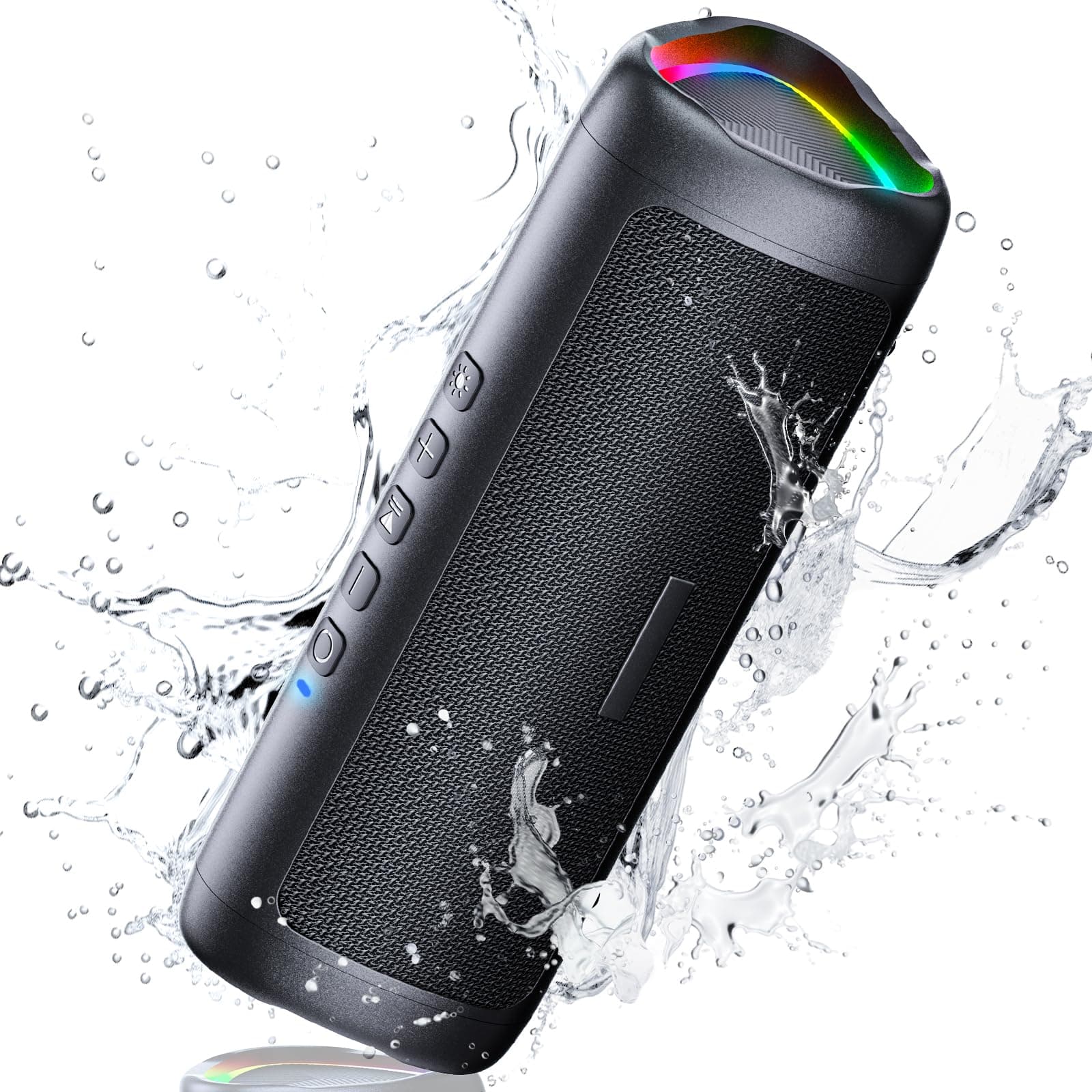 Portable Bluetooth Speaker 5.3 Wireless Speaker 30W with Pairing TWS 24H Autonomy 30m Distance LED Light RGB Waterproof IPX5 HD Stereo Hands-Free Call for Parties Travel Outdoor - Image 1