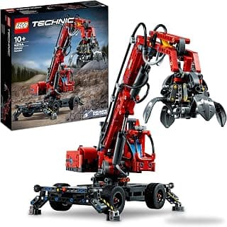 42144 Technic La Grue de Manutention, Jeu de Construction Éducatif, Engin de Chantier Jouet, Maquette Pneumatique, pour Enfants 10 Ans et Plus