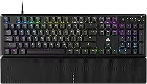 Corsair K70 CORE RGB Mechanical Gaming Keyboard with Wrist Rest - Pre-Lubricated Red MLX Linear Switches - Sound Damping - Multimedia Control Dial - iCUE Compatible -