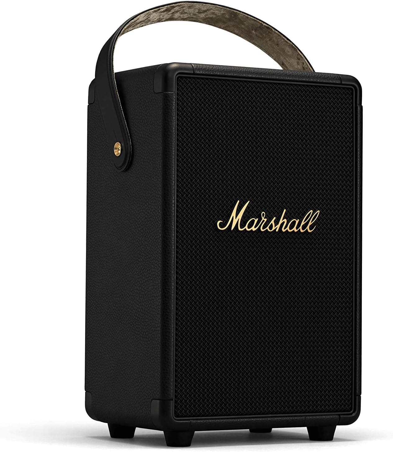 Marshall Tufton Haut-parleur de fête Bluetooth portable d'extérieur, résistant à l'eau IPX2 - Noir et laiton
