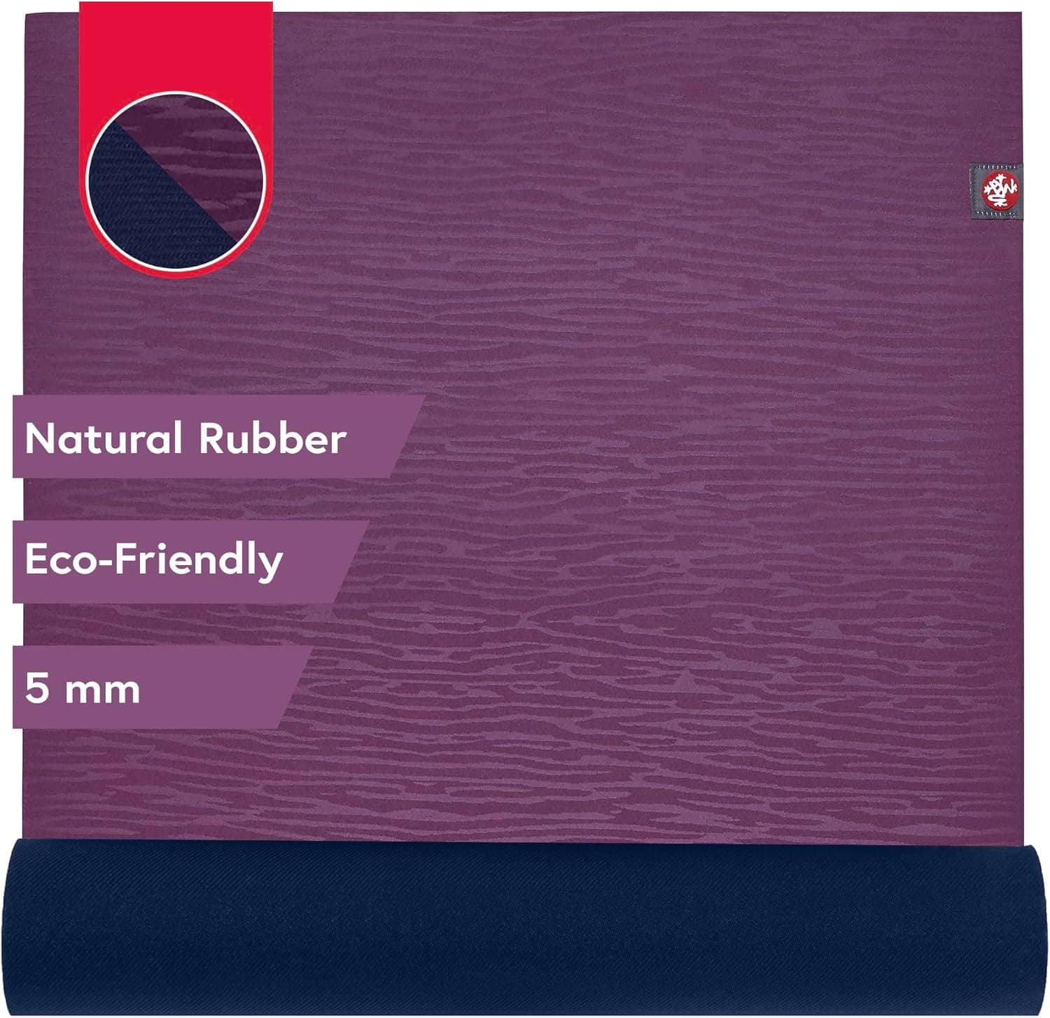 Manduka EKO Unisex Yoga and Pilates Mat, Acai Midnight, 180 cm