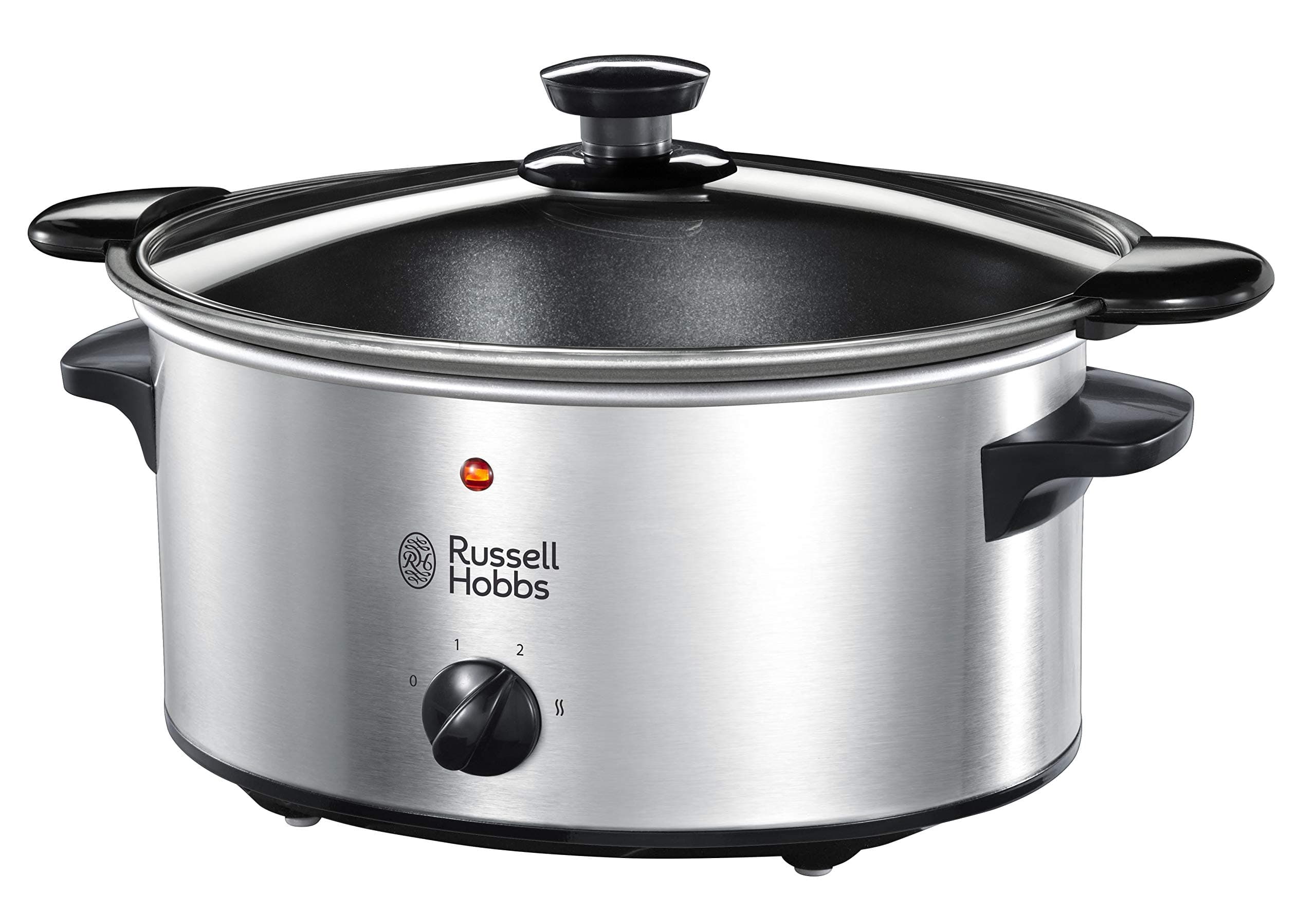 Russell Hobbs Russell Hobbs Electric Slow Cooker [Easy and Convenient] Compact@Home (3.5 L, 4/5 people, Removable Ceramic Bowl, Adjustable Cooking, Stainless Steel Base, Keep Warm, Non-slip Feet) 22740-56