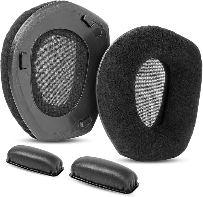 Replacement Earpads Compatible with Sennheiser HDR165 HDR175 RS165 RS175 Headphones (Velvet + Headband) - Image 1