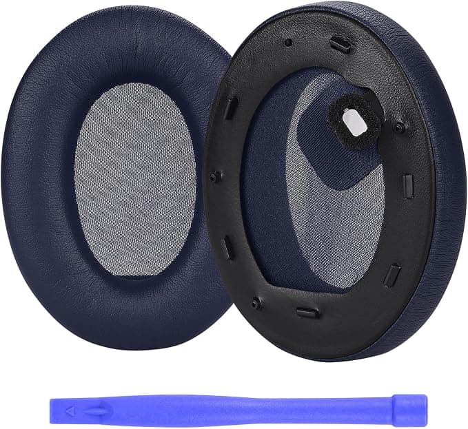 Replacement Ear Pads for Sony WH-1000XM4 Noise Cancelling Headphones by MMOBIEL – Memory Foam and Protein PU Headphones – Noise Isolation Replacement Pads – Blue - Image 1