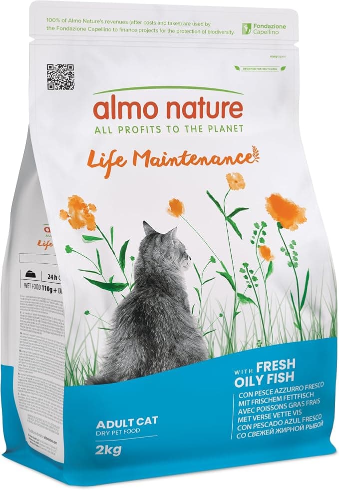 Almo Nature Functional - Life Care - Dry Food for Adult and Mature Cats - Dry Food with Fresh Fatty Fish - Daily Nutritionally Balanced Food - 2 - Image 1