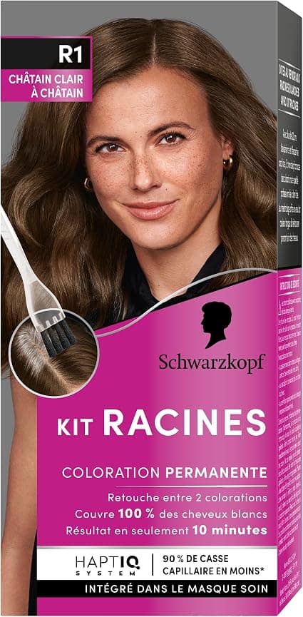 Schwarzkopf Root Kit - Permanent Hair Colour Enriched with Nourishing Oil - White Hair Coverage - Touch-Up Between 2 Colours - Light Brown to Chestnut Brown R1 - Image 1